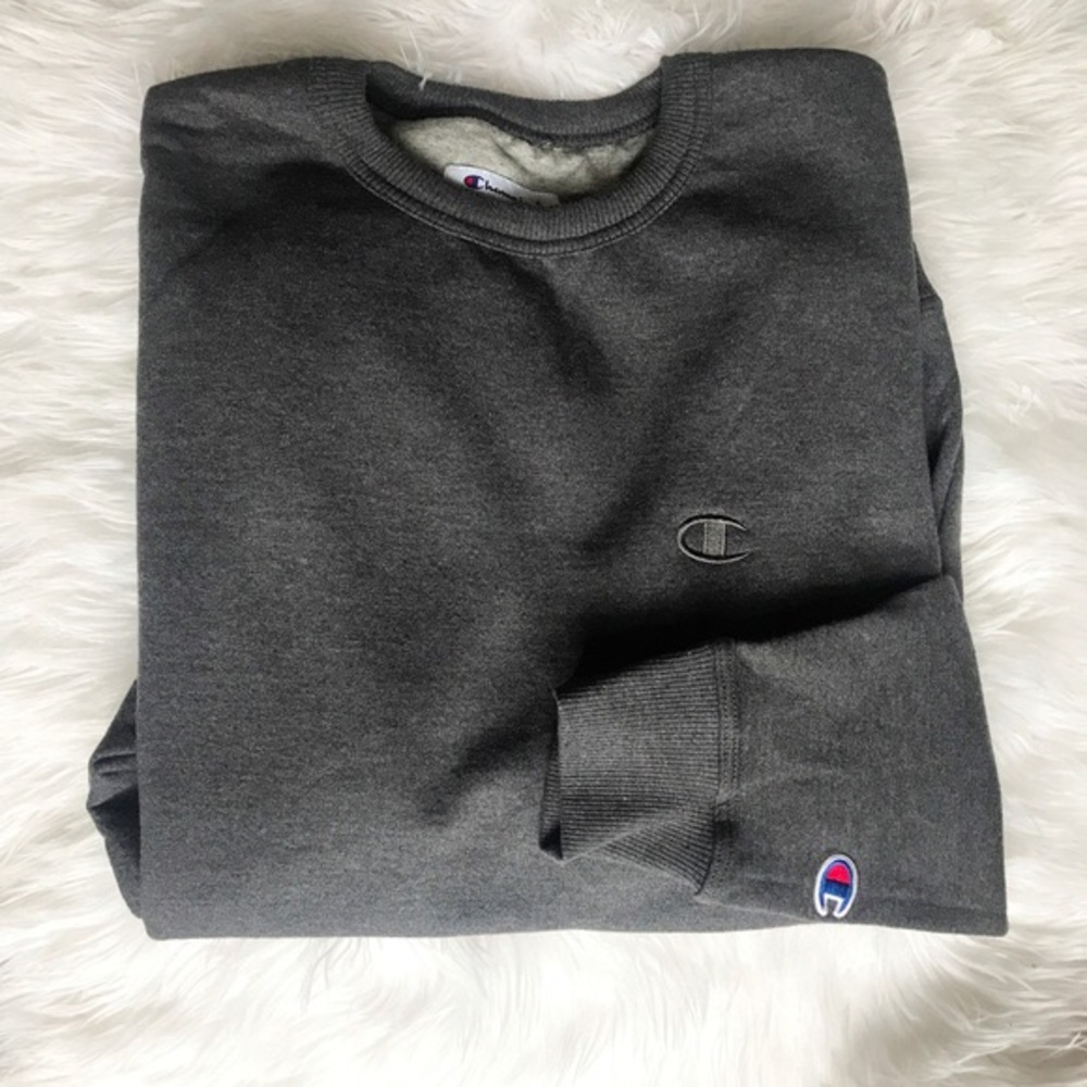 Champion dark grey crew neck sweatshirt